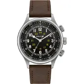 Bulova BulovaClassic 96A245 Automatik Fliegeruhr Edelstahl Leder Saphirglas