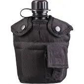 Sturm Bundeswehr und Freizeitshop Mil-Tec US Feldflasche US schwarz 1l mit ALU Schale
