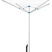 TecTake Wäschespinne aus Aluminium wetterfest 150 x 150 x 196 cm