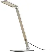 LUCANDE LED Schreibtischlampe Resi , dimmbar, alu / grau / zink, für Arbeitszimmer / Büro, Aluminium, Modern, LED Tischlampe