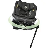 Lorelli Auto Kindersitz Estate mit Isofix Basis und Stabilisierungsbein, Mitwachsender Autositz i-Size 40-150cm, Babysitz, 360 Grad drehbar, schwarz