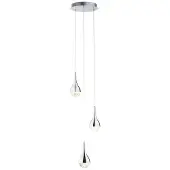 Brilliant Pendelleuchte Frizzante | elegante Hängeleuchte | 3-flammig | Metall/Glas | chrom | höhenverstellbar | dimmbar | 16 W