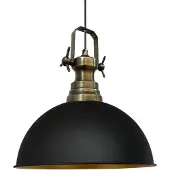 Bamyum Pendelleuchte Industrielle Metall Groß 40 cm, Schwarz Pendellampe, Küchenlampe