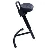 Stier Stehhilfe mit Stahlgestell schwarz Sitzhöhe 645-825 mm PolyurethanSitz