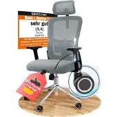 CLOUVOU BrightSeat Anthrazit Bürostuhl, ergonomischer Schreibtischstuhl, Chefsessel, Gaming Stuhl, Drehstuhl 150 kg - individuell einstellbar