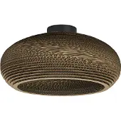 Ledvance Deckenleuchte Decor Cardboard Drop braun aus Wellpappe, leicht, E27, 400 mm Durchmesser, Leuchtenschirm aus recyceltem Material, nachhaltig durch austauschbare Lichtquelle, einfache Montage