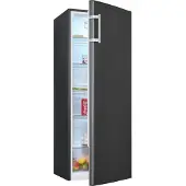 Exquisit Vollraumkühlschrank, 242 Liter, 5 Ablagen, LED-Beleuchtung, Temperaturregler, 55 cm Breite, KS5320-V-H-040E inoxlook-az