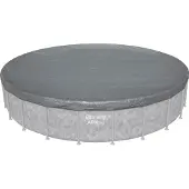 Bestway Winterfeste Premium-Abdeckplane Ø 671 cm, grau, rund