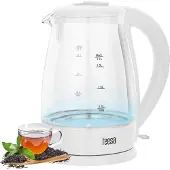 Teesa TSA1511W Glas-Wasserkocher, 1,7 l, 2200 W, weiß