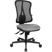 Topstar Bürostuhl Head Point SY, HE200 G23/B90 Stoff grau, Gestell schwarz