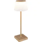 Globo Lighting Tischleuchte Metall holzoptik dunkel, LED