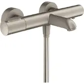 Hansgrohe Wannen-Thermostat Axor Citterio M AP, Ausl. 180mm, 2 Verbr., Edelstahl-Optik