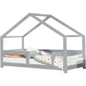 Benlemi Kinderhausbett LUCKY 90 x 160 grau