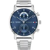 Tommy Hilfiger Kane Armbanduhr silber blau Edelstahl