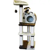 Kerbl Kratzbaum 84461 PLANET X 50 x 40 x 127cm Braun-Beige Katzenhöhle