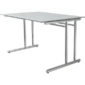 Kerkmann Büromöbelfabrik kerkmann Schreibtisch ARTLINE (B)1.600 mm mit Glasplatte Speditionsversand