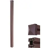 Mendler WPC-Pfosten Savoie-WPC-Zaun, Pfeiler Pfahl, Stecksystem 1,88m braun