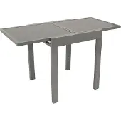 Degamo Balkontisch Ausziehtisch Gartentisch Alutisch AMALFI 65/130x65cm, Aluminium + Glas