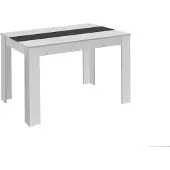 ByLiving Esstisch Nori, 140x80 cm, Melaminbeschichtung weiß, Einlegeplatte wahlweise schwarz oder weiß