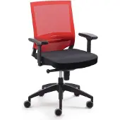 58 aufm Kessel Drehstuhl Henna 65 x 94 x 60 Bürostuhl Schwarz/Rot/Schwarz 19163