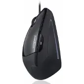Perixx PERIMICE-513 L, Linkshändig, Vertikale Ausführung, Optisch, USB Typ-A, 1600 DPI, Schwarz