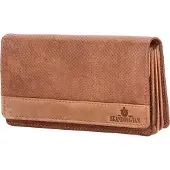 The Skandinavian Brand Damen Leder Geldbörse Quer - Cognac : Cognac Farbe vom Hersteller: Cognac
