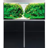 Fluval Aquariumkombination Siena 332 mit LED-Beleuchtung, Heizer, Außenfilter und Unterschrank 332 l Schwarz 110 x 55 x