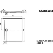 Kaldewei 352847983199 DW SUPERPLAN ZERO Mod.1528-5, 750 x