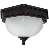 ELSTEAD Fairford Außen-Deckenleuchte E27 2-fach Alte Bronze IP44