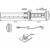 Design Light DesignLight LIFTBOX Automatisch - ALUMINIUM - mit USB u. Induktionsladegerät / Steckdosenleiste / Schuko-Verteiler
