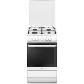 Amica SHGG 11549 W Gasherd, Weiß, 50 cm Breite, Ober-/Unterhitze, 4 Kochfelder, Hitzeschutz-T?r