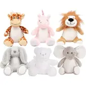 Mumbles MM060 | Mini-Häschen, Löwe, Giraffe, Einhorn und Eule Print Me - Farbe: Teddy White - Größe: One Size