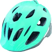 Prophete Kinder- und Jugendhelm 55-58 cm – Türkis Matt mit Digital-Muster & LED – Leichter Glue-ON Helm, Seitlicher Verschluss – 242g, Verstellbar & Sicher