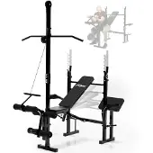 Physionics - Multifunktions-Halterungsbank - Trainingsbank - Kraftstation - Trainingsstation - Hanteln - Hantelset - Verstellbar