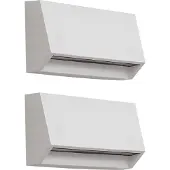 LINDBY LED-Außenwandleuchte Appeso, Breite 16 cm, 2er-Set