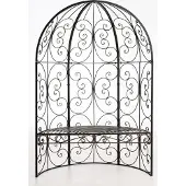 Mendler Halbpavillon HLO-CP4 mit Sitzbank bronze