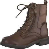 Tamaris Damen Stiefelette Reißverschluss Boot Schnürung 1-25107-29, Größe:39 EU, Farbe:Braun