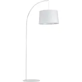 Licht-Erlebnisse Bogenleuchte Metall Stoff E27 200 cm hoch Weiß Modern