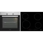 Respekta Backofen Herd Kochfeld Herdset Induktion 59 cm Einbau Timer