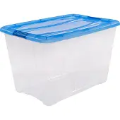 IRIS OHYAMA Clear Box NTB-60 3er Set, transparent-blau 6299