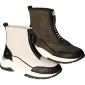 Mustang Damen Stiefelette High Top Sneaker Reißverschluss vorne 1438-501, Größe:40 EU, Farbe:Grün