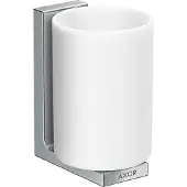 Hansgrohe AXOR UNIVERSAL Rectangular Zahnputzbecher, Metall, Glas weiß, 42604830