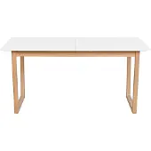 Miliboo - Esstisch ausziehbar helles Holz und weiß L160-240 cm LAHO