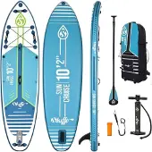 SKIFFO Stand Up Paddle Aufblasbar Sun Cruise 10'2 - 310x84x15cm (10"2'x33 "x6") - Dropstitch Double Layer Fused Full Pack