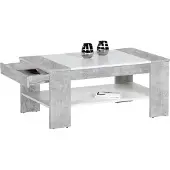Bega Couchtisch Wohnzimmertisch Sofatisch Beistelltisch Kaffeetisch Tisch "Ariela I" Beton/weiß