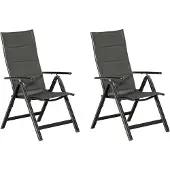 Merxx Gartensessel Taviano, 2er Set, graphit/grau - Aluminium/Textil