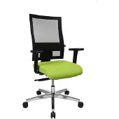 Topstar Bürostuhl Profi Net 11, PS59H T35 Stoff grün, Gestell alu
