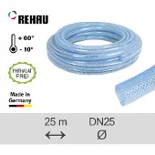 Rehau PVC-Schlauch Raufilam-E Innendurchmesser 25mm Länge 25m DIN53505 max. 8bar glasklar / flexibel - 10286511001