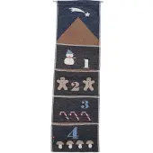 David Fussenegger Adventskalender Silvretta 'Schneemann' 28 x 100 cm Anthrazit