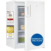 Exquisit Gefrierschrank, 85 Liter, Standgerät, 4-Sterne-Gefrieren, kompakt, platzsparend, GS81-H-010C weiss